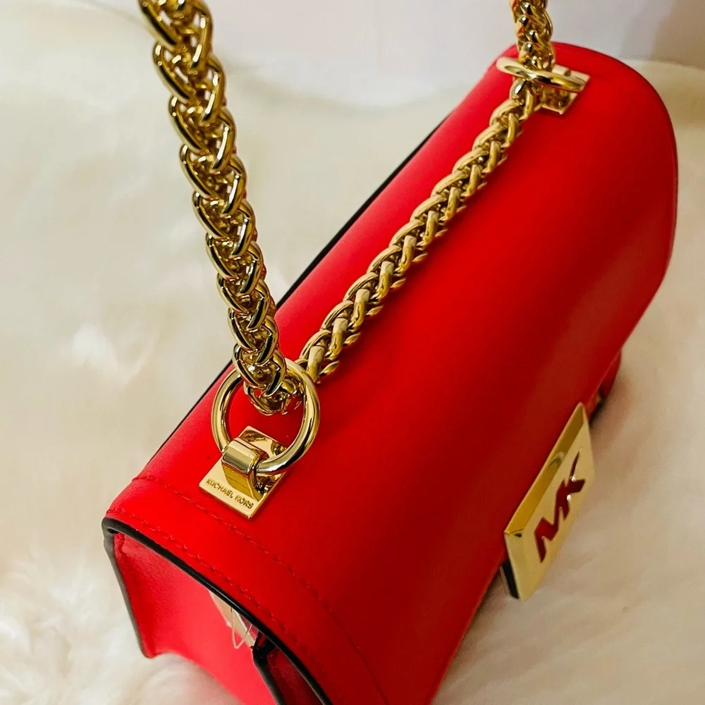 NWT Michael Kors Sonia SM SQR Shoulder Crossbody Bag Coral Reef
